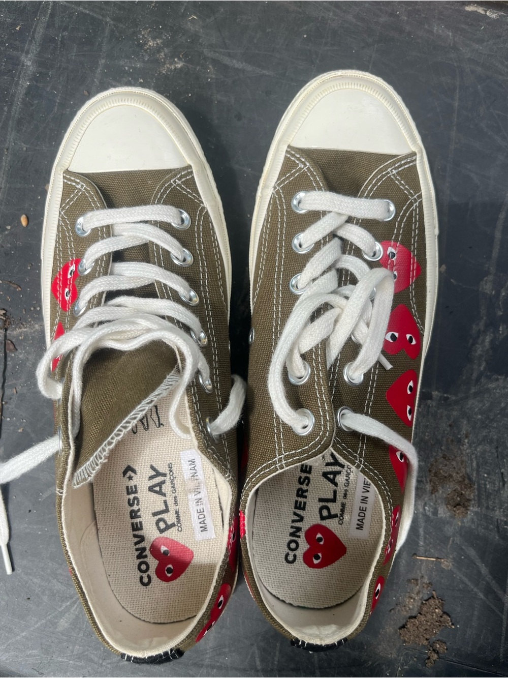 Comme des Garçons PLAY x Converse Chuck 70 Low 'Multi Heart' Womens 9 men’s 7 - Picture 4 of 9